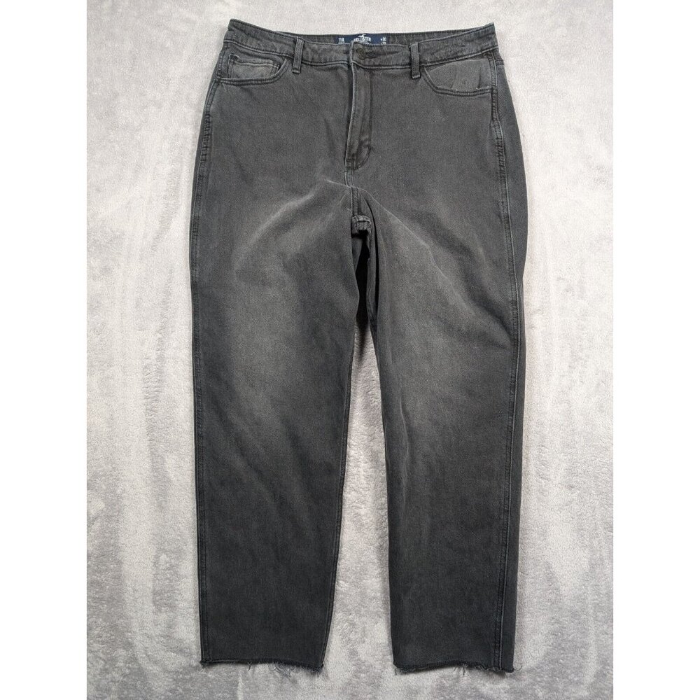 Hollister Jeans Womens Size 11 Charcoal Wash Ultra High Rise Mom Jean Stretch